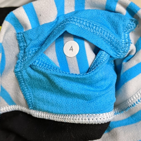 Lululemon Astro Pants Size 4 Black Blue Yoga Crossover Waistband - Picture 6 of 6